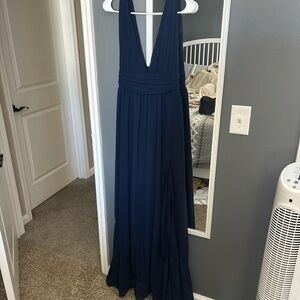 Lulu's Navy Blue Maxi Dress